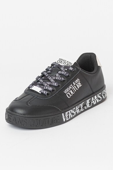 Versace Jeans Couture Bőr és textil sneaker logós talprésszel férfi