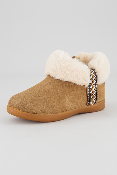 UGG Ghete slip-on de piele intoarsa si blana sintetica Baieti