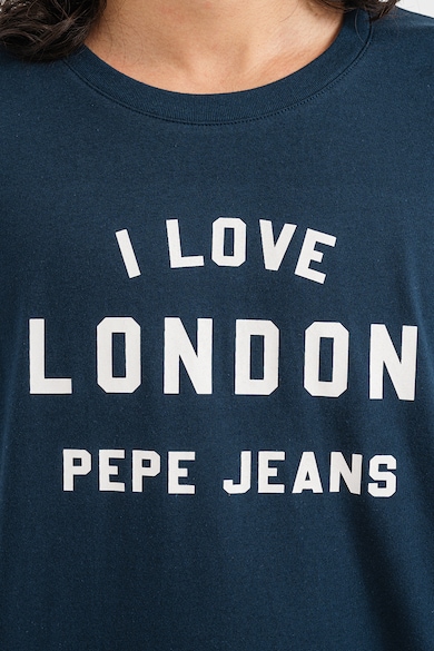 Pepe Jeans London Logómintás pamutpóló férfi