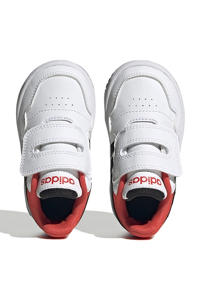 adidas Sportswear Pantofi sport de piele ecologica cu velcro Hoops Fete