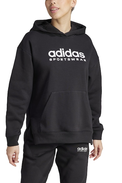 adidas Sportswear Logómintás kapucnis pulóver női
