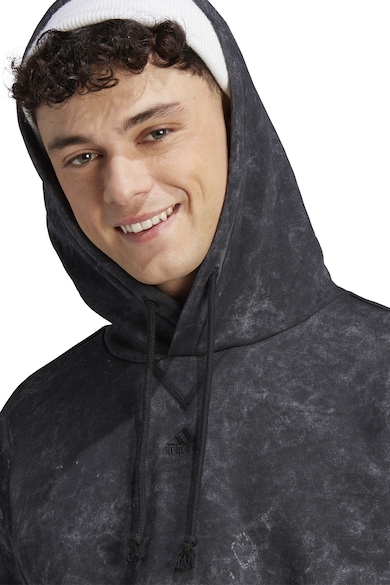 adidas Sportswear Bő fazonú viseltes hatású pulóver kapucnival férfi
