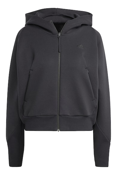 adidas Sportswear Cipzáros pulóver kapucnival és ferde zsebekkel női