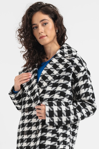 Vila Palton cu model houndstooth Femei