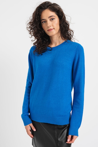 Vila Фино плетен пуловер Ril с овално деколте Жени