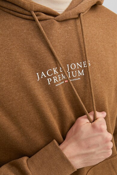 Jack & Jones Pamuttartalmú kapucnis pulóver logómintával férfi