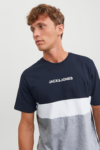 Jack & Jones Tricou de bumbac cu model colorblock Ereid Barbati