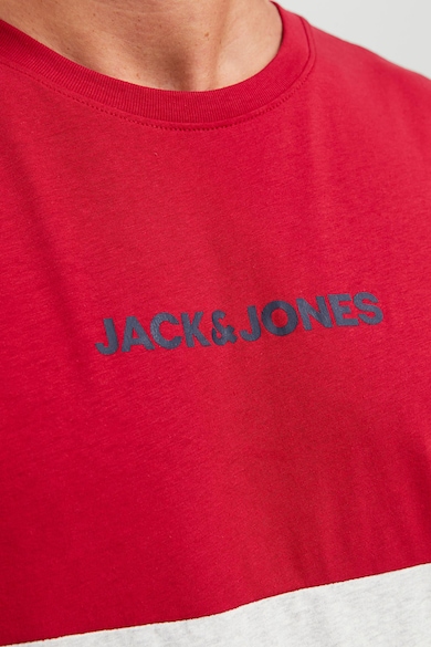 Jack & Jones Памучна тениска с дизайн с цветен блок Мъже