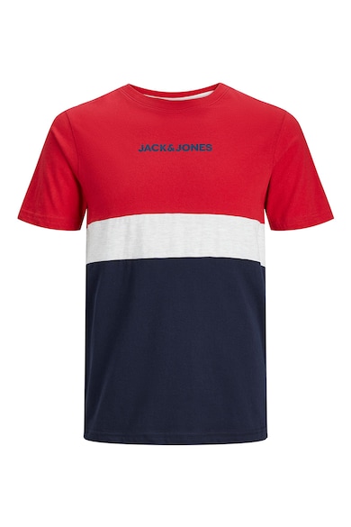 Jack & Jones Памучна тениска с дизайн с цветен блок Мъже
