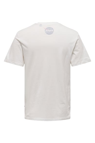 Only & Sons Tricou de bumbac cu imprimeu NASA Barbati