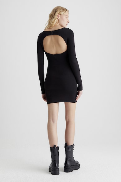CALVIN KLEIN JEANS Къса рокля от органичен памук с отвори на гърба Жени