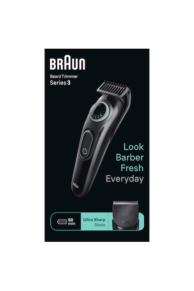 Braun Aparat de tuns barba  Beard Trimmer BT3 Wet&Dry, buton rotativ de precizie Barbati