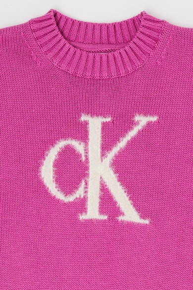CALVIN KLEIN Kerek nyakú pulóver logóval Lány