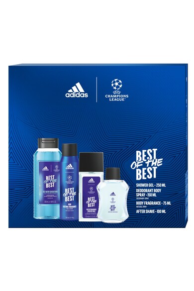 adidas Uefa9 aftershave 100 ml + tusfürdő 250 ml + dezodor 150 ml + deodorant natural spray 75 ml férfi férfi