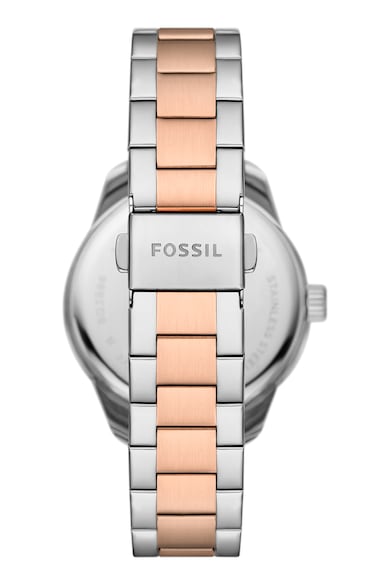 Fossil Кварцов часовник с двуцветен дизайн Жени