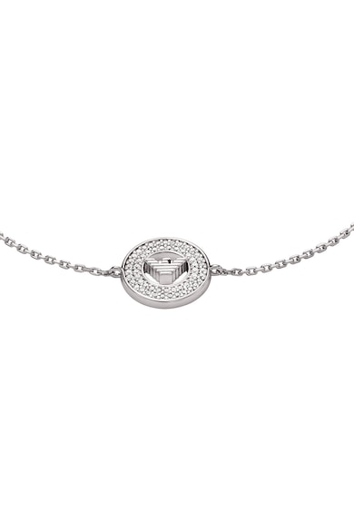 Emporio Armani 925 sterling ezüst karkötő logós charmmal női