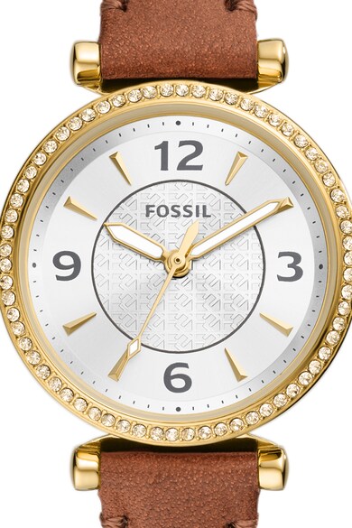 Fossil Часовник от неръждаема стомана с кожена каишка Жени