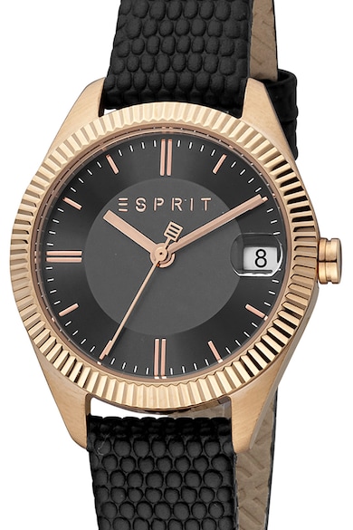 Esprit Часовник с релефна кожена каишка Жени