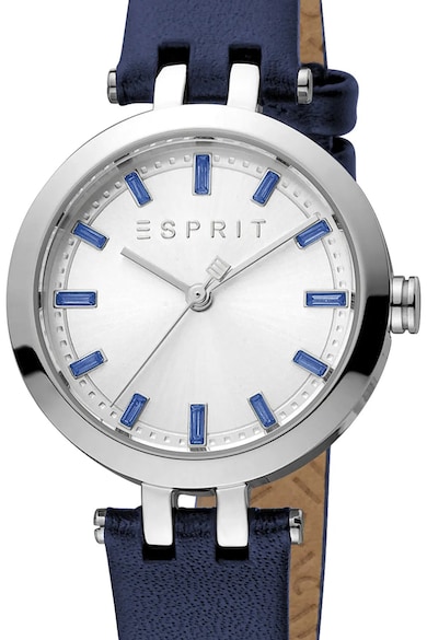 Esprit Часовник от неръждаема стомана с кожена каишка Жени
