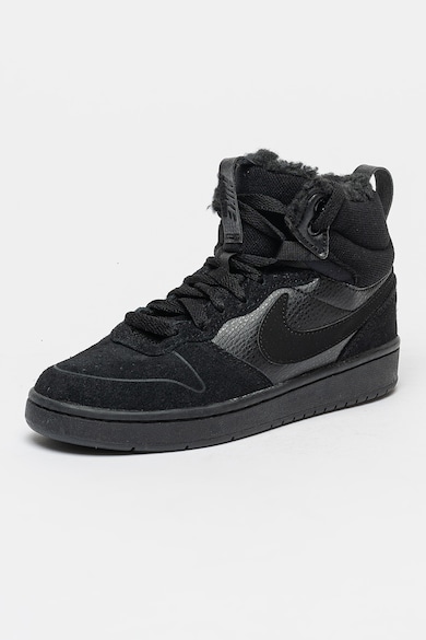 Nike Pantofi sport mid-high cu garnituri de piele intoarsa Court Borough Baieti