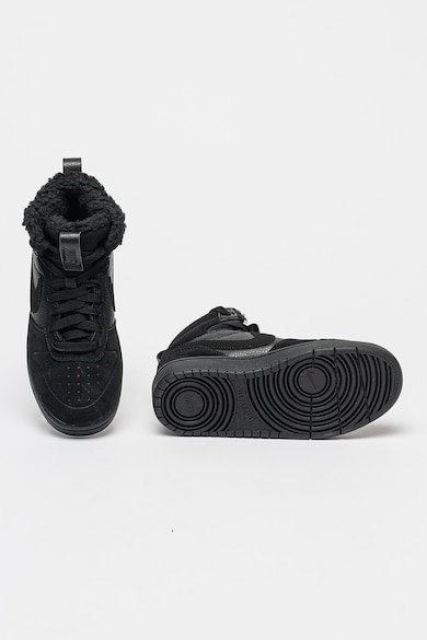 Nike Pantofi sport mid-high cu garnituri de piele intoarsa Court Borough Baieti