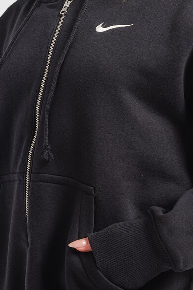 Nike Phoenix bő fazonú cipzáros pulóver kapucnival női