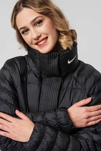 Nike Swoosh hosszú steppelt télikabát női