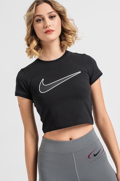 Nike Tricou crop cu imprimeu logo Femei