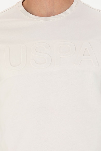 U.S. Polo Assn. Pamutpulóver domború logóval férfi