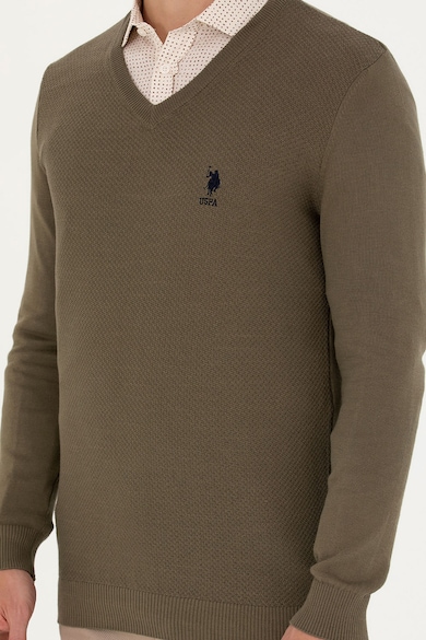 U.S. Polo Assn. Пуловер по тялото с шпиц Мъже