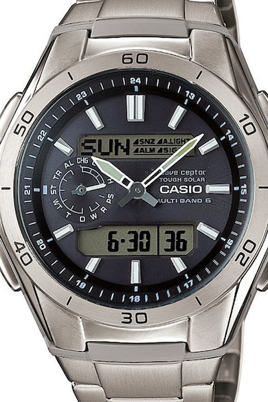 Casio Часовник от неръждаема стомана със смесен циферблат Мъже