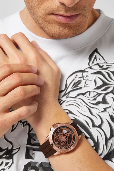Plein Sport Кварцов часовник със силиконова каишка Мъже