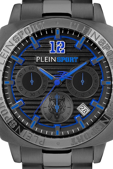 Plein Sport Часовник с хронограф и метална верижка Мъже