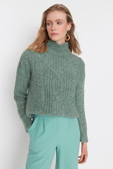 Trendyol Csavart kötésmintájú pulóver női