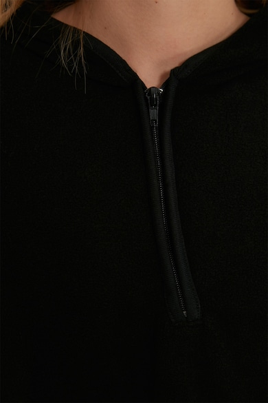 Trendyol Kötött kapucnis pulóver cipzáros hasítékkal női