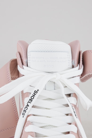 OFF-WHITE Pantofi sport medii de piele cu detalii logo Out Of Office Femei