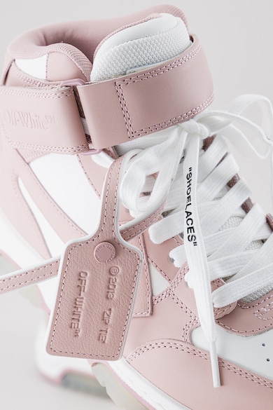 OFF-WHITE Pantofi sport medii de piele cu detalii logo Out Of Office Femei