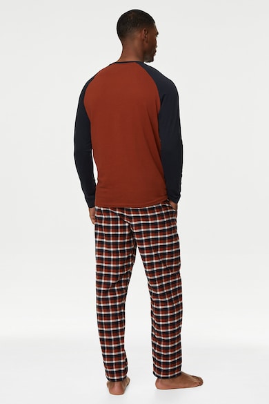 Marks & Spencer Raglánujjú kockás pizsama férfi