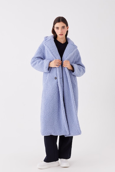 LC WAIKIKI Плюшено палто с двуредно закопчаване Жени