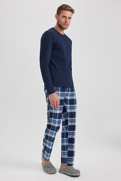DeFacto Карирана долна пижама с джобове встрани Мъже