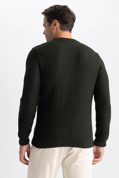 DeFacto Плетен пуловер с овално деколте Мъже