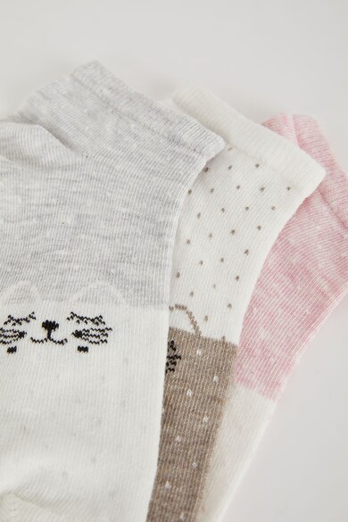 DeFacto Къси чорапи с шарка - 3 чифта Жени