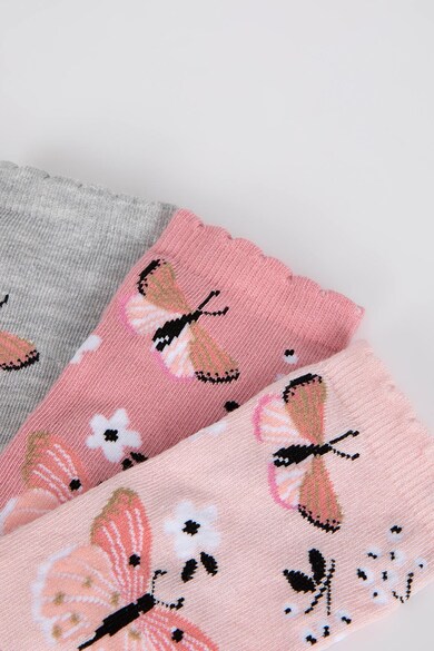 DeFacto Rövid szárú zokni szett pillangó mintával - 3 pár Lány