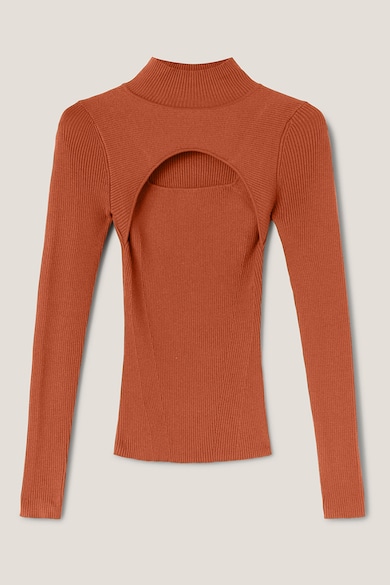 Motivi Bordázott pulóver kivágással a mellrészén női