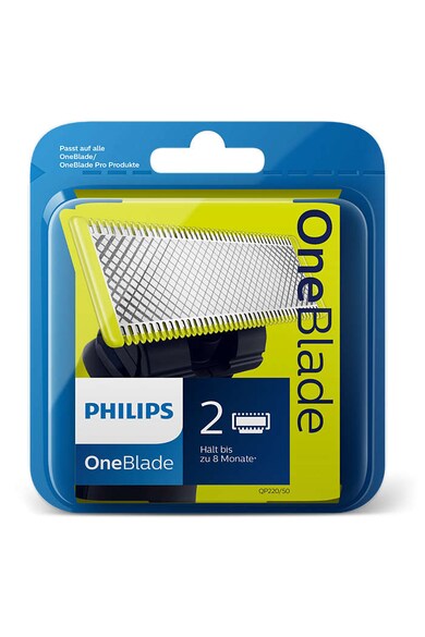 Philips Rezerve OneBlade QP220/50, compatibil OneBlade si OneBladePro, 2 rezerve, Verde Barbati