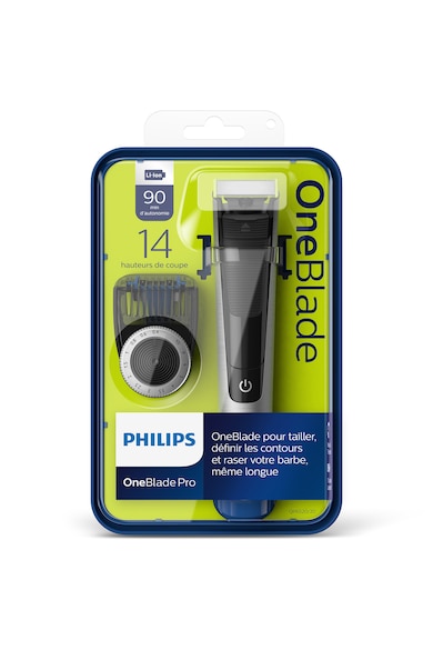 Philips Електрическа самобръсначка  OneBlade Pro QP6520/20, Хибриден уред за подстригване/оформяне/бръснене на брада, Батерия Мъже