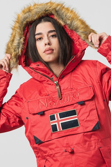 Geographical Norway Geaca cu gluga fara inchidere Aubergine Femei