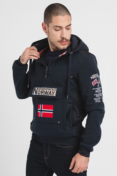Geographical Norway - Felpa con cappuccio da uomo a maniche lunghe modello GYMCLASS, grigio chiaro, L Geographical Norway - Felpa con cappuccio da uomo a maniche lunghe modello GYMCLASS, grigio chiaro, L