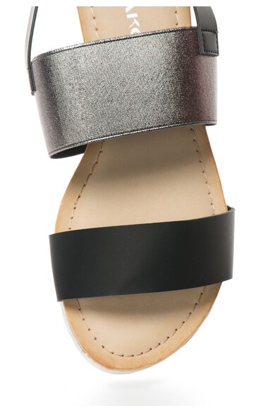 Oakoui Sandale flatform negru cu argintiu Camelia Femei