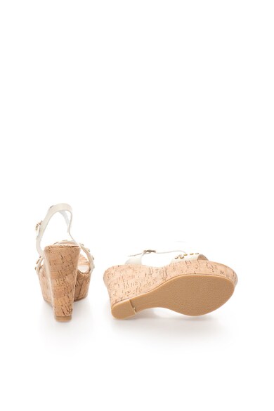 Oakoui Sandale wedge albe Consuelo Femei